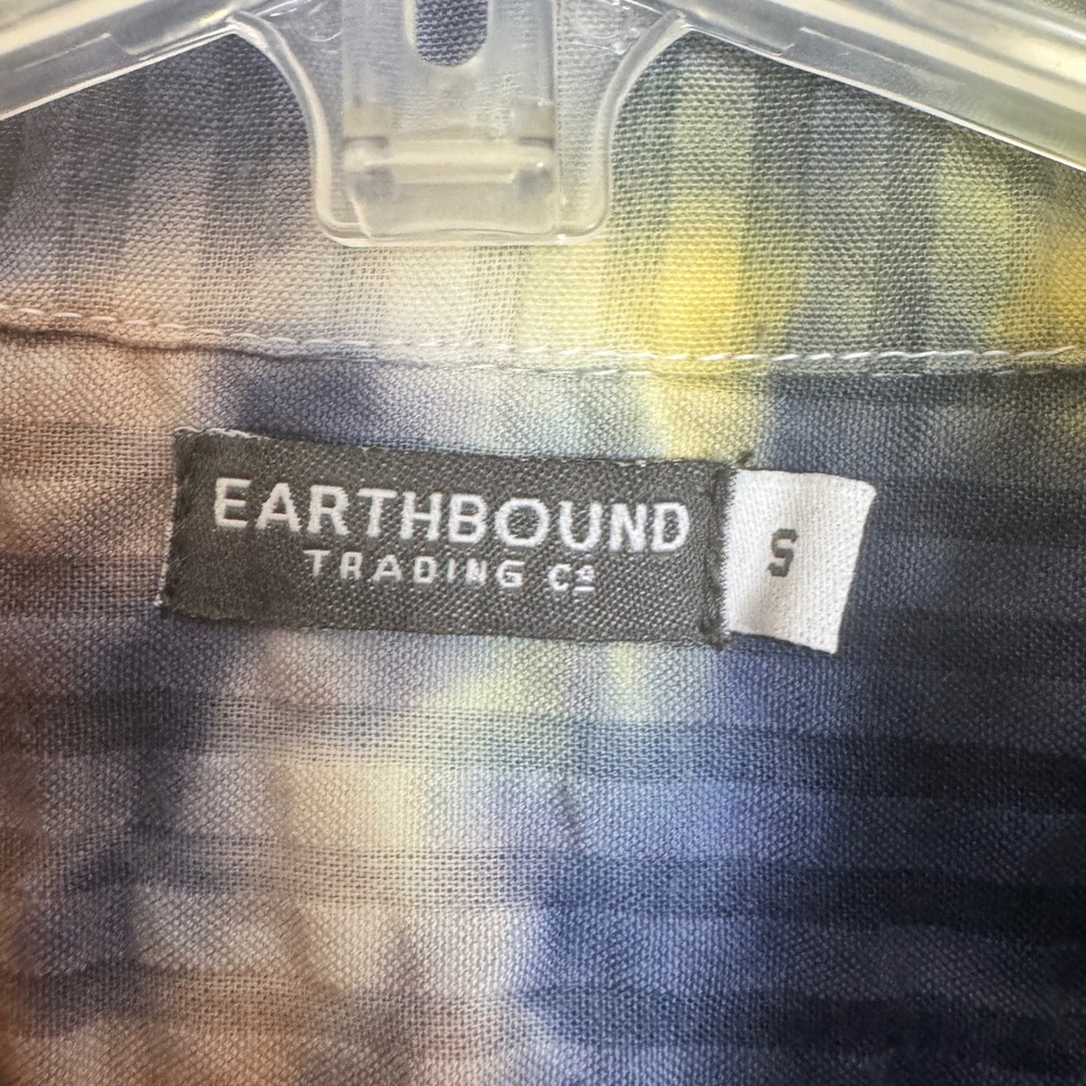 Earthbound Trading Co Shirt Dress Womens Small Multi Tie Dye Cotton Long Sleeve - Picture 4 of 11